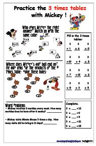 3 Times Tables Colouring Sheets - maths sheets ks2 times tables table